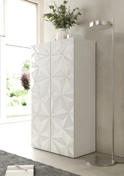 Home affaire Aktenschrank »Prisma, Breite 63 cm, Höhe 114 cm, 2 Türen (2 Einlegeböden)« Büroschrank, Mehrzweckschrank, Front mit Siebdruck