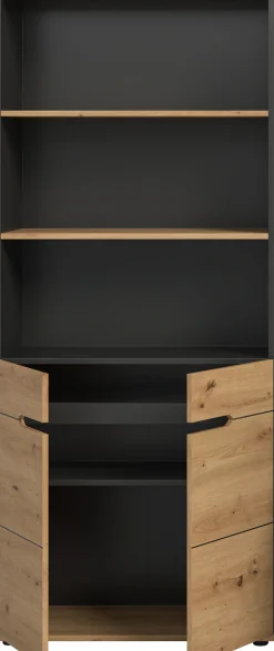 Home affaire Aktenschrank »REHAT, Büroschrank« bietet viel Stauraum für ca. 35 Aktenordner,5 Fächer, 3 feste & 1 variabler Boden, Höhe: 190cm, Breite: 80cm