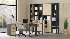 Home affaire Aktenschrank »Sign Aktenregal, Bücherregal, Standregal,« Merkzweckschrank, 2 Fächer, 4 Einlegeböden, Breite/Höhe 80/200 cm