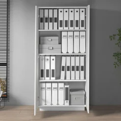 Home affaire Aktenschrank »Vega, Mehrzweckschrank, Büroschrank, mit 2 Türen« & verstellbaren Einlegeböden, Höhe 166 cm, Made in Italy