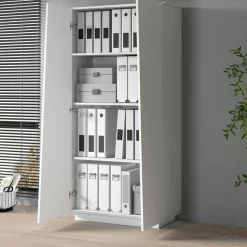Home affaire Aktenschrank »Vega, Mehrzweckschrank, Büroschrank, mit 2 Türen« & verstellbaren Einlegeböden, Höhe 166 cm, Made in Italy