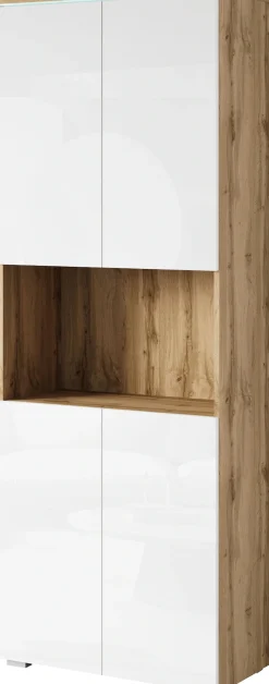 Home affaire Aktenschrank »Vera, Mehrzweckschrank mit LED-Beleuchtung« Praktischer Stauraum mit höhenverstellbaren Ablageböden, H. 182 cm