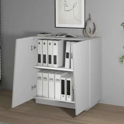 Home affaire Aktenschrank »Vega, Mehrzweckschrank, Büroschrank, mit 2 Türen« & verstellbaren Einlegeböden, Höhe 86 cm, Made in Italy