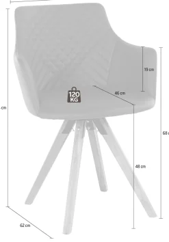 Home affaire Armlehnstuhl »LISABON« (Set) 2 Stk.mit Drehfunktion, Bezug aus strapazierfähiger Microfaser