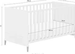 Home affaire Babybett »ARI« 4-fach höhenverstellbar, umbaubar zum Juniorbett Kindersofa