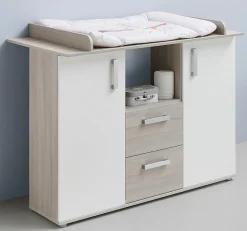 Home affaire Babyzimmer-Komplettset »Geert« Set, Kinderbett, Regal, Schrank, Wickelkommode, 4 Stk. tlg. Made in Germany; mit Kinderbett, Regal, Schrank und Wickelkommode