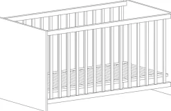Home affaire Babyzimmer-Komplettset »Geert« Set, Kinderbett, Regal, Schrank, Wickelkommode, 4 Stk. tlg. Made in Germany; mit Kinderbett, Regal, Schrank und Wickelkommode
