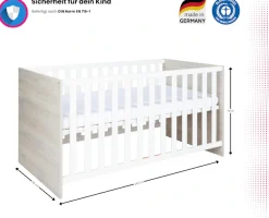 Home affaire Babyzimmer-Komplettset »Geert« Set, Kinderbett, Regal, Schrank, Wickelkommode, 4 Stk. tlg. Made in Germany; mit Kinderbett, Regal, Schrank und Wickelkommode