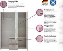 Home affaire Babyzimmer-Komplettset »Geert« Set, Kinderbett, Regal, Schrank, Wickelkommode, 4 Stk. tlg. Made in Germany; mit Kinderbett, Regal, Schrank und Wickelkommode
