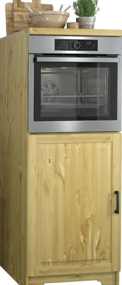 Home affaire Backofen/Kühlumbauschrank »Meliss« aus massiver Kiefer, Breite 60 cm, Soft-Close-Funktion