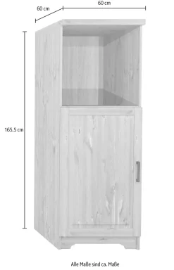 Home affaire Backofen/Kühlumbauschrank »Meliss« aus massiver Kiefer, Breite 60 cm, Soft-Close-Funktion
