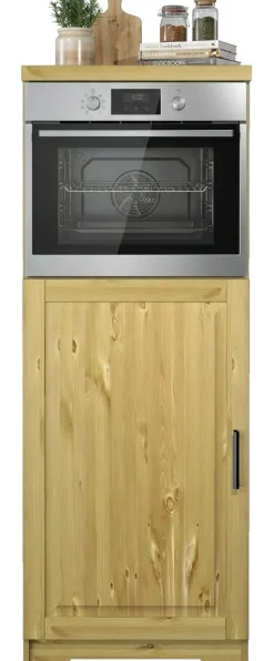 Home affaire Backofen/Kühlumbauschrank »Meliss« aus massiver Kiefer, Breite 60 cm, Soft-Close-Funktion