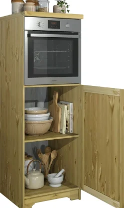 Home affaire Backofen/Kühlumbauschrank »Meliss« aus massiver Kiefer, Breite 60 cm, Soft-Close-Funktion