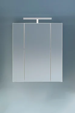 Home affaire Badezimmerspiegelschrank »Malmö, Breite 60 cm, inkl. LED Beleuchtung, 3 Spiegeltüren, 9 Fächer« in verschiedenen Farben erhältlich, Badmöbel, Spiegel, Badschrank, Bad
