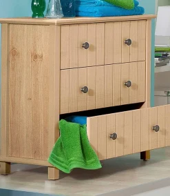 Home affaire Badkommode »Vili« Badezimmerschrank, Unterschrank, 4 Schubladen, aus Massivholz