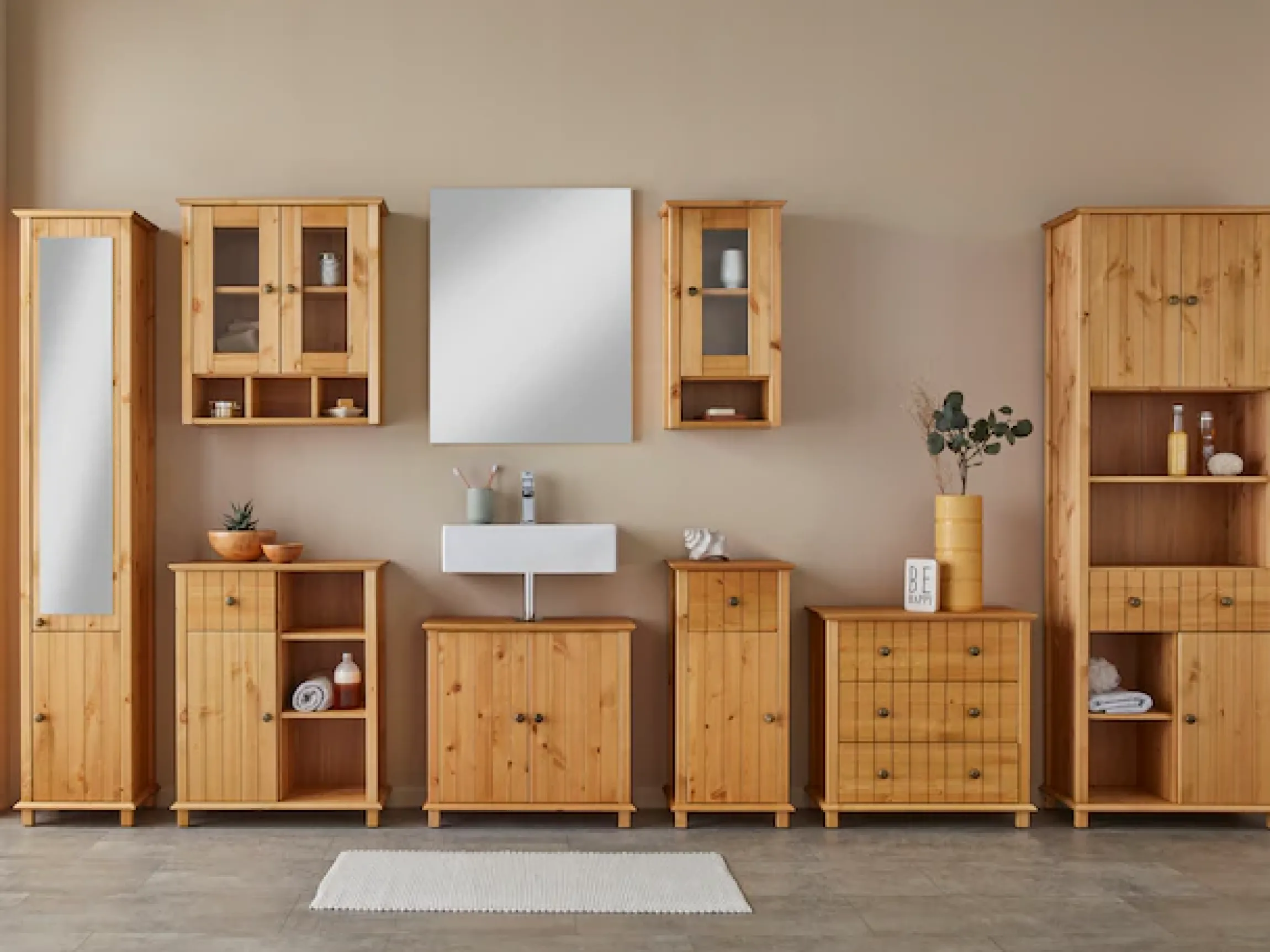 Home affaire Badkommode »Vili« Badezimmerschrank, Unterschrank, 4 Schubladen, aus Massivholz