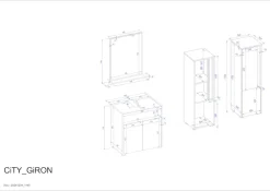 Home affaire Badmöbel-Set »CITY/ GIRON, Bad im zeitlosen Design, 3-teiliges Badezimmer« Set, 3 Stk. tlg.
