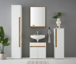 Home affaire Badmöbel-Set »CITY/ GIRON, Bad im zeitlosen Design, 4-teiliges Badezimmer« Set, 4 Stk. tlg.