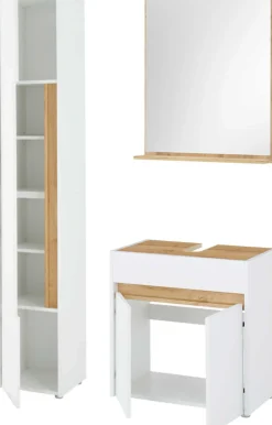 Home affaire Badmöbel-Set »CITY/ GIRON, Bad im zeitlosen Design, 3-teiliges Badezimmer« Set, 3 Stk. tlg.