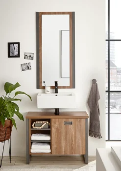 Home affaire Badmöbel-Set »Detroit, Bad im Industrialdesign, 2-teiliges Badezimmer« Set, 2 Stk. tlg.
