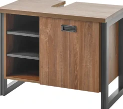 Home affaire Badmöbel-Set »Detroit, Bad im Industrialdesign, inkl. LED, 2-teiliges Badezimmer« 2 Stk. tlg.