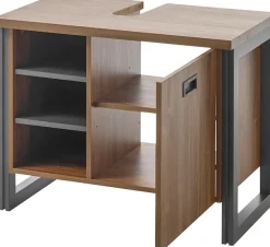 Home affaire Badmöbel-Set »Detroit, Bad im Industrialdesign, inkl. LED, 2-teiliges Badezimmer« 2 Stk. tlg.