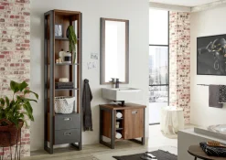 Home affaire Badmöbel-Set »Detroit, Bad im Industrialdesign, 3-teiliges Badezimmer« Set, 3 Stk. tlg.
