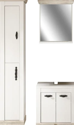 Home affaire Badmöbel-Set »Florenz, Bad im Landhausstil, 3-teiliges Badezimmer« 3 Stk. tlg.