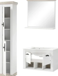 Home affaire Badmöbel-Set »Florenz, Bad im Landhausstil, 3-teiliges Badezimmer« 3 Stk. tlg.