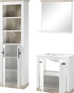 Home affaire Badmöbel-Set »Florenz, Bad im Landhausstil, 3-teiliges Badezimmer« 3 Stk. tlg.