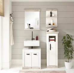 Home affaire Badmöbel-Set »Florenz, Bad im Landhausstil, 4-teiliges Badezimmer« 4 Stk. tlg.