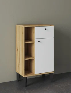 Home affaire Badmöbel-Set »OSLO, Bad im skandinavischen Design, 5-teiliges Badezimmer« Set, 5 Stk. tlg.