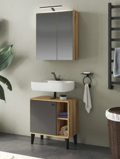 Home affaire Badmöbel-Set »OSLO, Bad im skandinavischen Design, 2-teiliges Badezimmer« Set, 2 Stk. tlg.