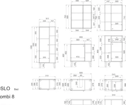 Home affaire Badmöbel-Set »OSLO, Bad im skandinavischen Design, 5-teiliges Badezimmer« Set, 5 Stk. tlg.