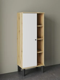 Home affaire Badmöbel-Set »OSLO, Bad im skandinavischen Design, 5-teiliges Badezimmer« Set, 5 Stk. tlg.