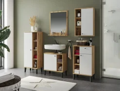 Home affaire Badmöbel-Set »OSLO, Bad im skandinavischen Design, 5-teiliges Badezimmer« Set, 5 Stk. tlg.