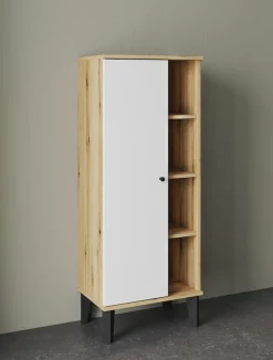 Home affaire Badmöbel-Set »OSLO, Bad im skandinavischen Design, 5-teiliges Badezimmer« Set, 5 Stk. tlg.