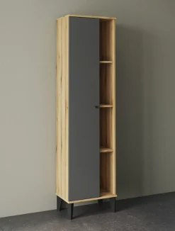 Home affaire Badmöbel-Set »OSLO, Bad im skandinavischen Design, 5-teiliges Badezimmer« Set, 3 Stk. tlg.