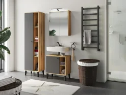 Home affaire Badmöbel-Set »OSLO, Bad im skandinavischen Design, 5-teiliges Badezimmer« Set, 3 Stk. tlg.