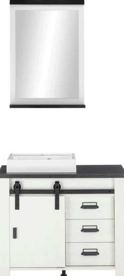 Home affaire Badmöbel-Set »SHERWOOD, Bad im modernen Design, 2-teiliges Badezimmer« 2 Stk. tlg.