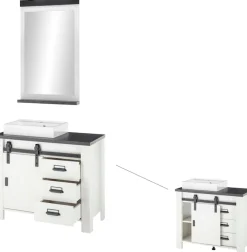 Home affaire Badmöbel-Set »SHERWOOD, Bad im modernen Design, 2-teiliges Badezimmer« 2 Stk. tlg.