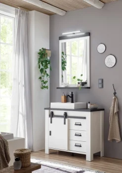 Home affaire Badmöbel-Set »SHERWOOD, Bad im modernen Design, 2-teiliges Badezimmer« 2 Stk. tlg.