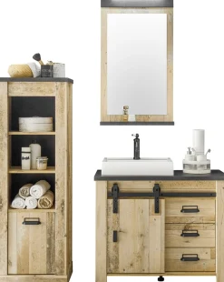 Home affaire Badmöbel-Set »SHERWOOD, Bad im modernen Design, 3-teiliges Badezimmer« 3 Stk. tlg.