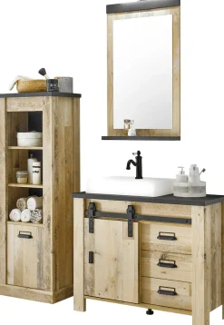 Home affaire Badmöbel-Set »SHERWOOD, Bad im modernen Design, 3-teiliges Badezimmer« 3 Stk. tlg.