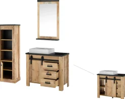Home affaire Badmöbel-Set »SHERWOOD, Bad im modernen Design, 3-teiliges Badezimmer« 3 Stk. tlg.