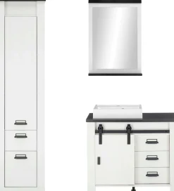 Home affaire Badmöbel-Set »SHERWOOD, Bad im modernen Design, 3-teiliges Badezimmer« 3 Stk. tlg.