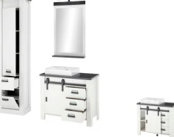 Home affaire Badmöbel-Set »SHERWOOD, Bad im modernen Design, 3-teiliges Badezimmer« 3 Stk. tlg.