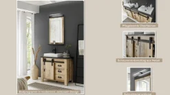 Home affaire Badmöbel-Set »SHERWOOD, Bad im modernen Design, 3-teiliges Badezimmer« 3 Stk. tlg.