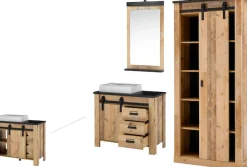 Home affaire Badmöbel-Set »SHERWOOD, Bad im modernen Design, 3-teiliges Badezimmer« 3 Stk. tlg.