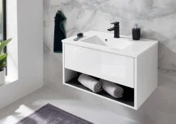 Home affaire Badmöbel-Set »Studio Line, Bad im modernen Design, 5-teiliges Badezimmer« 5 Stk. tlg.